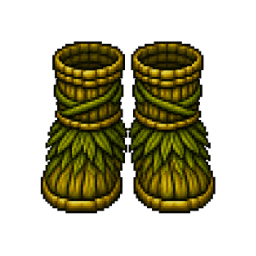 Woven grass boots