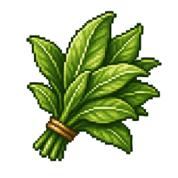 Green tea leaves
