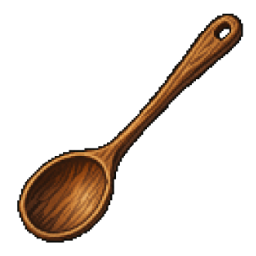 Wooden cooking spoon